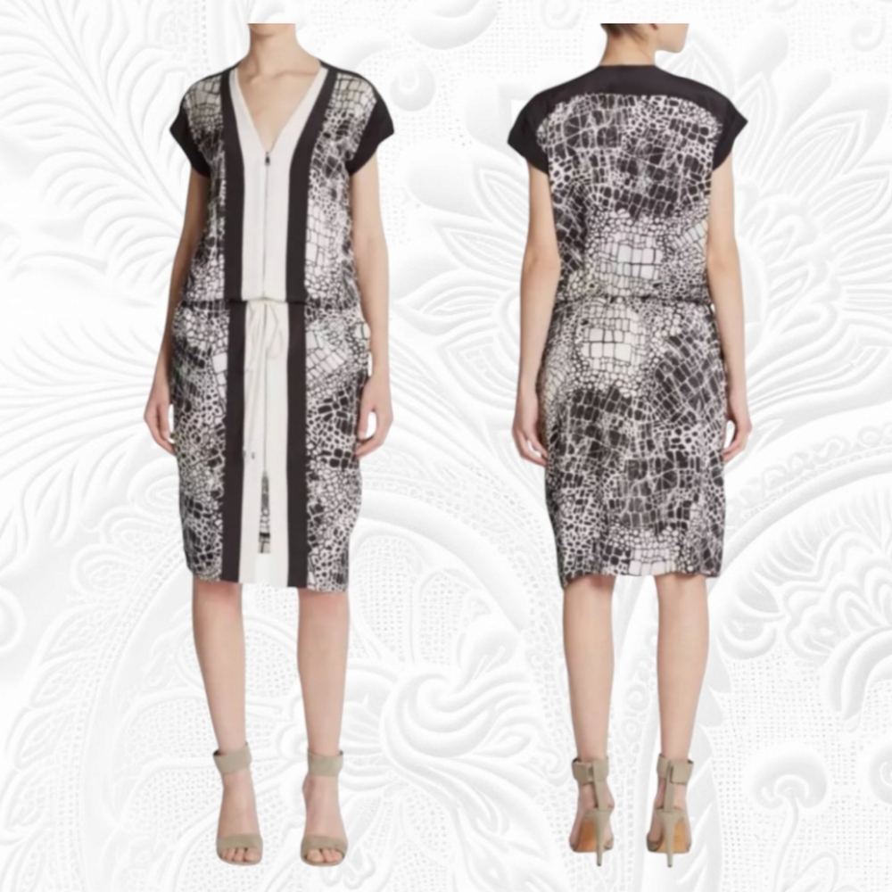 Vince Silk Animal Print Dress Size 6